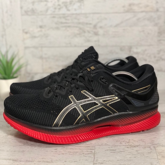 asics metaride black red